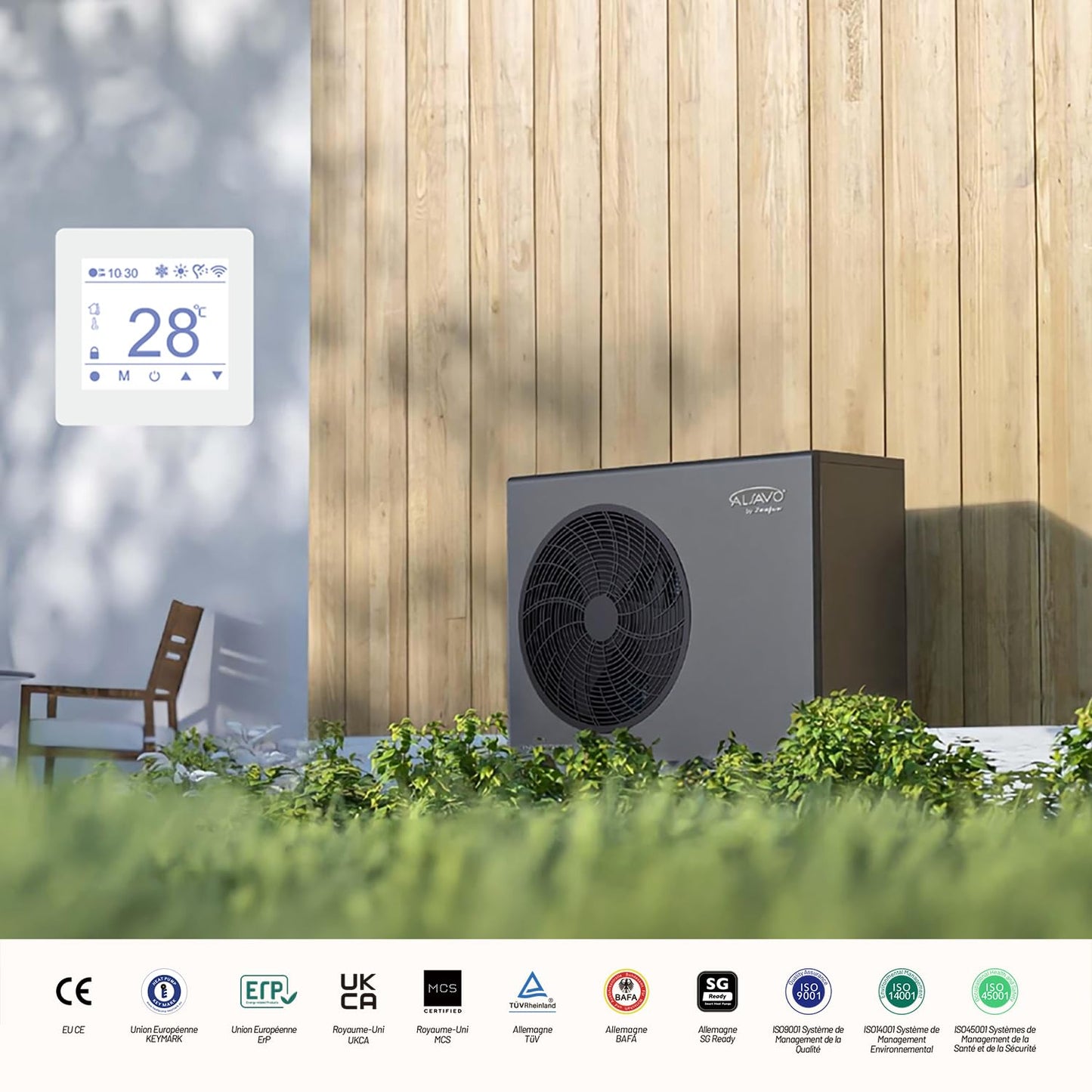 HEAT R32 Luft-Wasser-Wärmepumpe 12 kW, 3-phasig